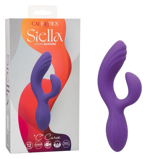 Calexotics–Stella“C”CurveDualMotorRabbitVibrator(Purple)