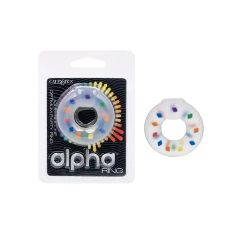CalexoticsAlpha™LiquidSiliconeOptimumPartyCockRing–(Multicolour)
