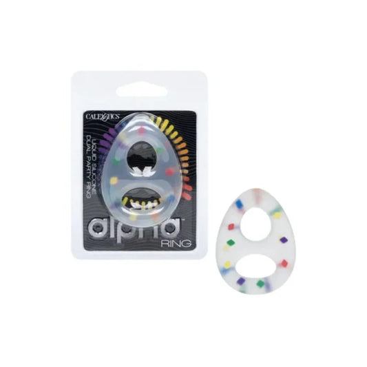 CalexoticsAlpha™–LiquidSiliconeDualPartyCockRing–(Multicolour)