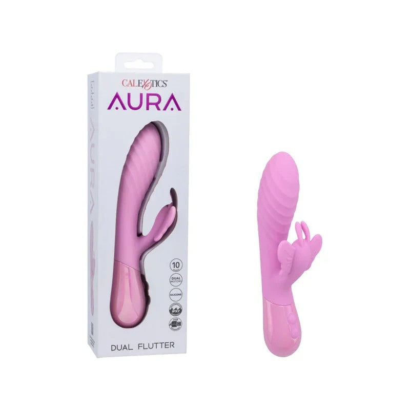 CalExoticsAuraDualFlutterRabbitVibrator–(Pink)