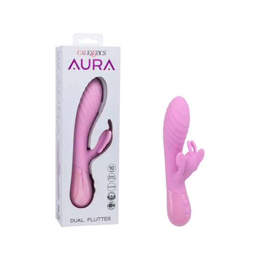 CalExoticsAuraDualFlutterRabbitVibrator–(Pink)