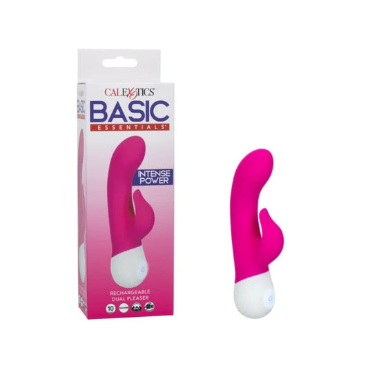 CalExoticsBasicEssentials®RechargeableDualPleaserVibrator–(Pink)