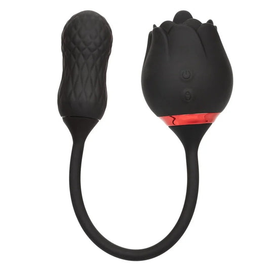 CalExoticsFrenchKissEliteSirenDualHeadRoseStimulationVibrator