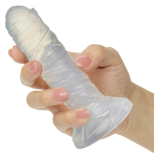 CalExoticsMonsterDongTheInvisibleManSuctionCupDildoClearDildo5inRibbedDildo