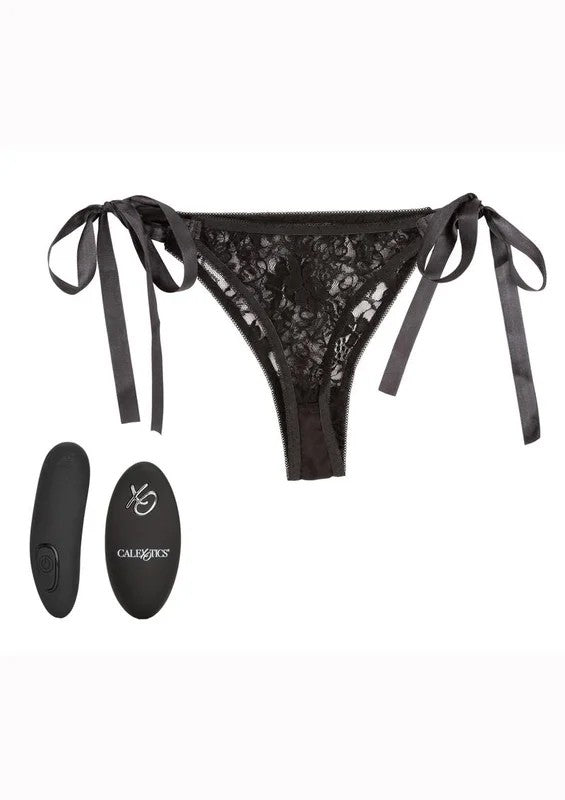 CalexoticsSiliconeRechargeableLaceThongPantyVibewithRemoteControl