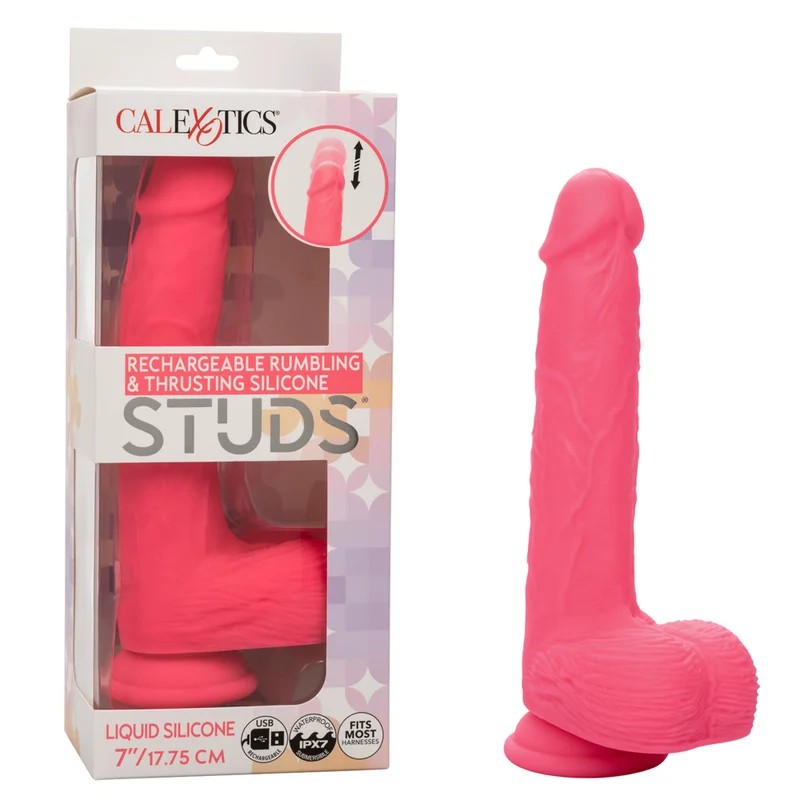 CalExoticsStudsRumbling&ThrustingDildowithSuctionCup
