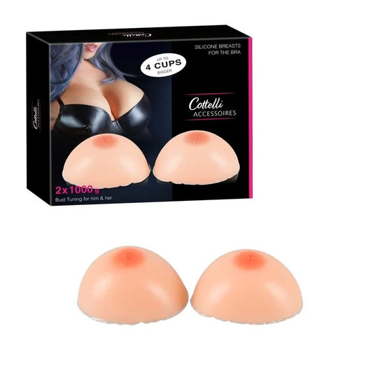 Cottelli–SiliconeBreastsBraInserts–1000gEach(LightFlesh)