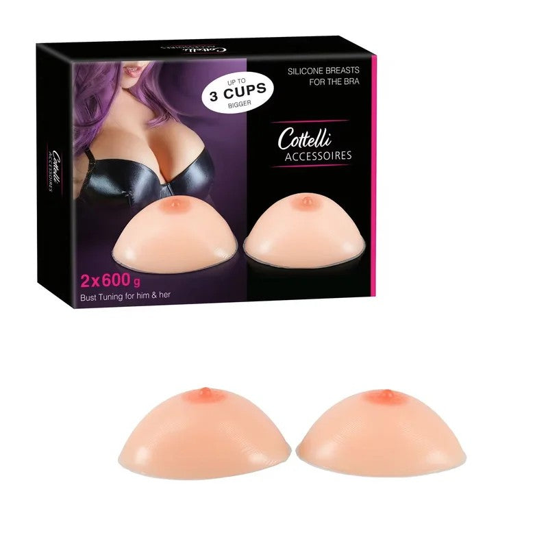 Cottelli–SiliconeBreastsBraInserts–600gEach(LightFlesh)