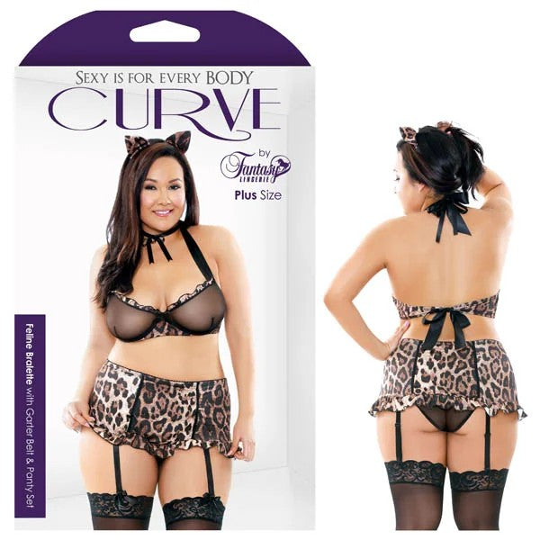 Curve–FelineBraletteWithGarterBelt&PantySet(1X/2X)