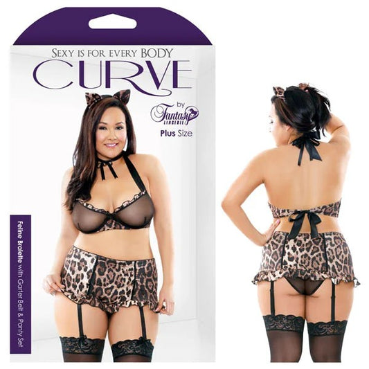 Curve–FelineBraletteWithGarterBelt&PantySet(3X/4X)