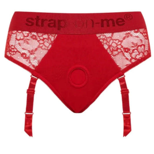 DivaLingerieLaceHarnessbyStrap-On-Me–Red