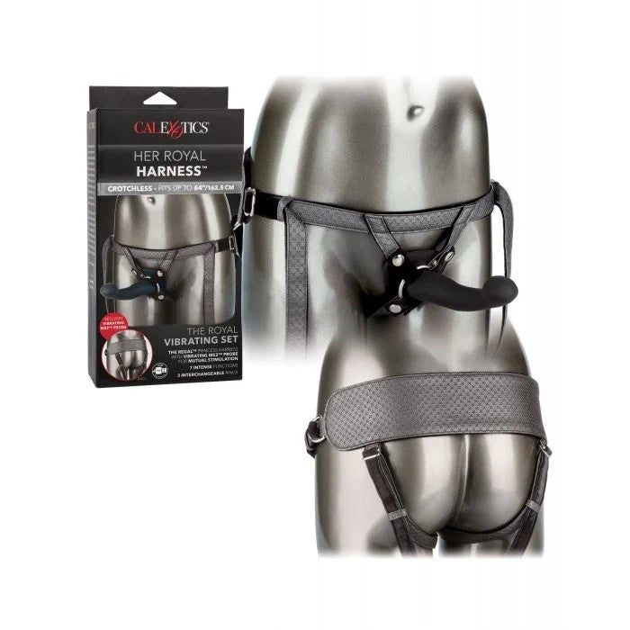 HerRoyalHarnessTheRoyalVibratingSet–Black