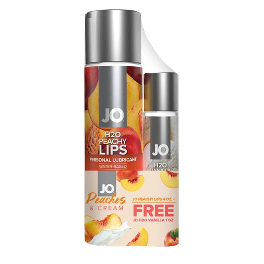 JO–H2OPeachyLipsWaterBasedFlavouredLubricant+MiniVanillaLube(120ml+30ml)