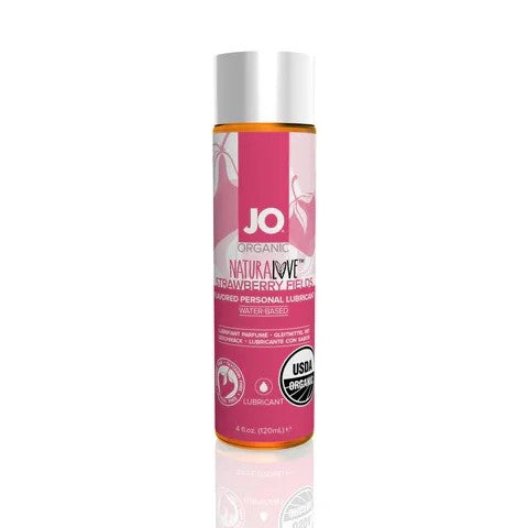 JO–NaturaloveOrganicFlavoredWater-BasedLubricant–120ml(StrawberryFields)