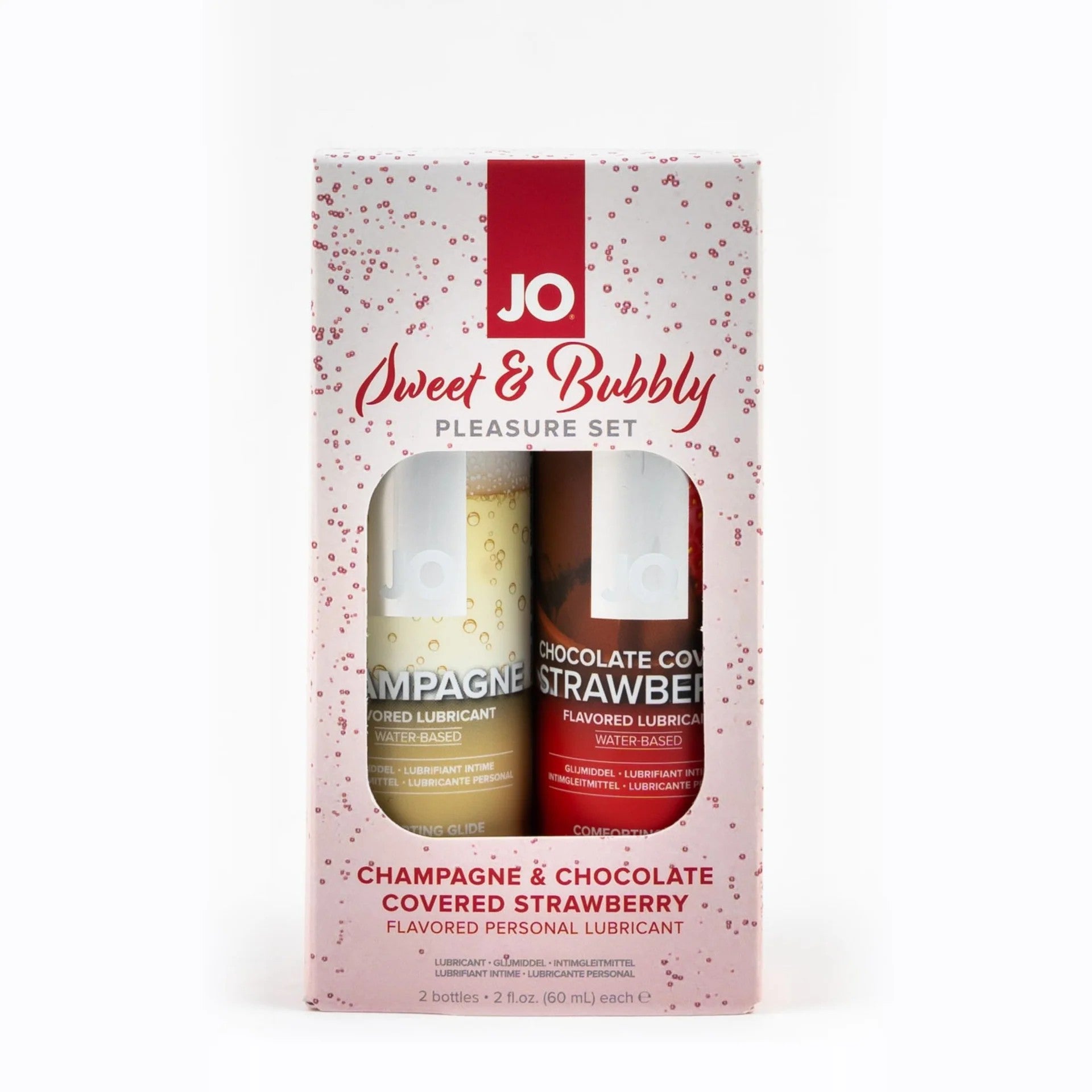 JO–Sweet&Bubbly2pkFlavouredLube–Champagne+ChocolateCoveredStrawberry(2x60ml)