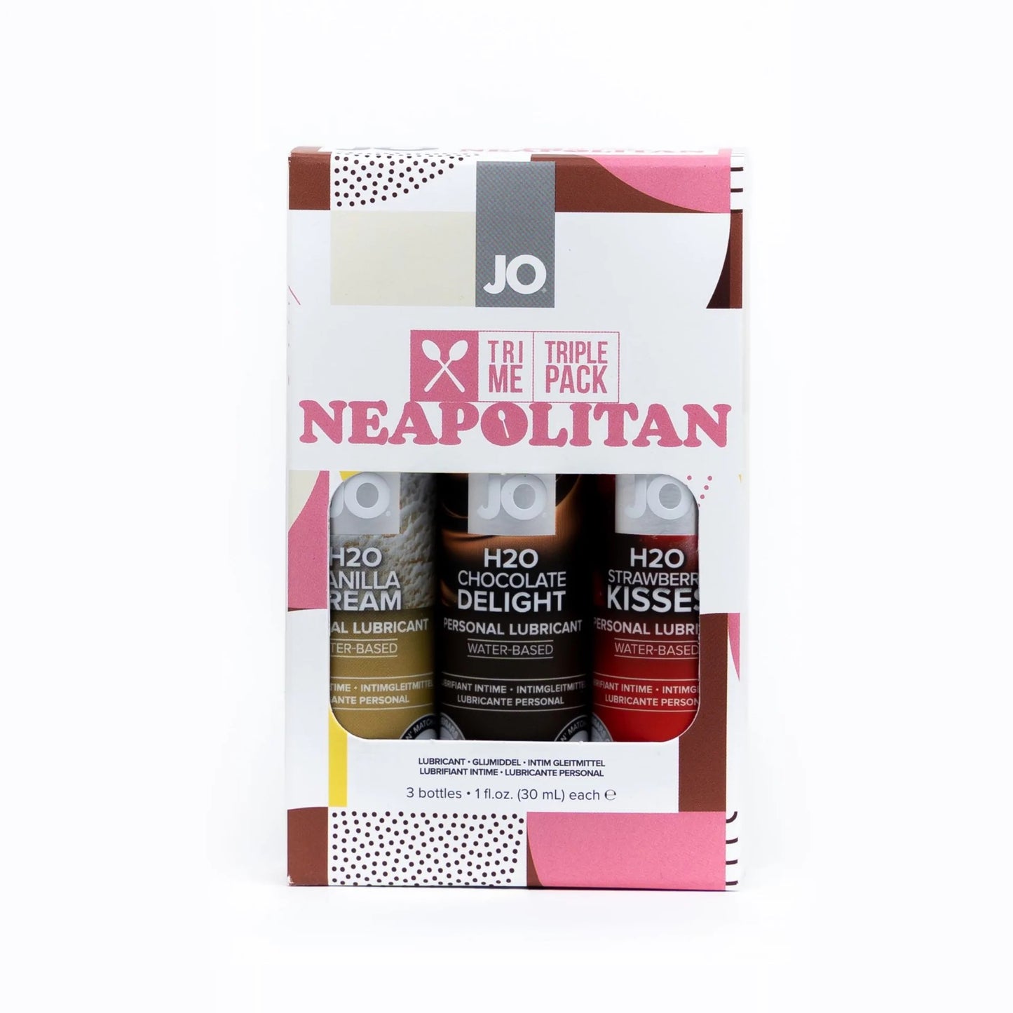JO–Tri-MeTriplePackNeapolitan–3x30mls(Chocolate/Vanilla/Strawberry)