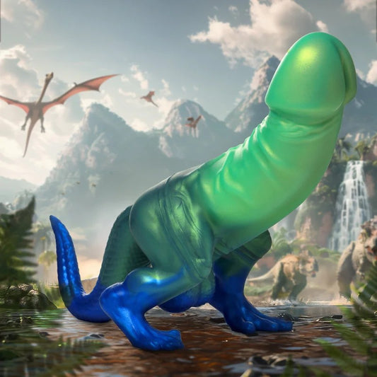 JurassicCockDinosaurSiliconeDildo
