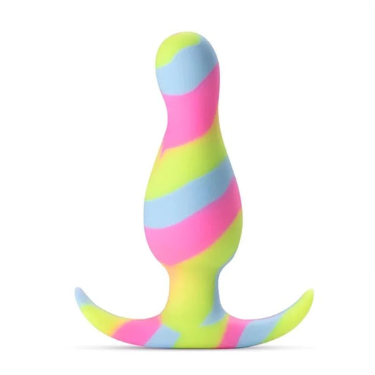 KaleidoSiliconeAnalPlug–MultiSwirl