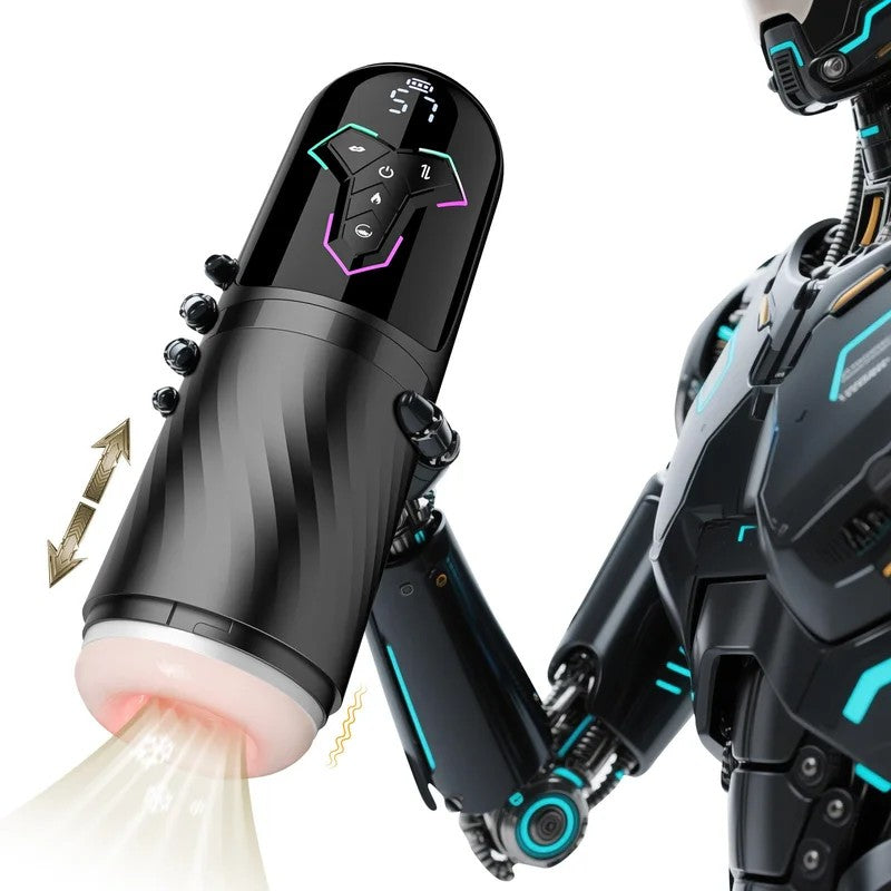 KEREROAdultToysAutomaticMaleMasturbatorwith10Vibrating&Licking7Thrusting&5SuckingModes