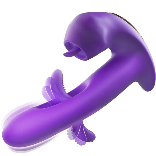 KERERORoseSexToyDildoVibratorswith7KissingPatterns,7Vibrations&10FlappingPatterns,PowerfulVibratorandAdultSexToysforWomen,FemaleAdultToys