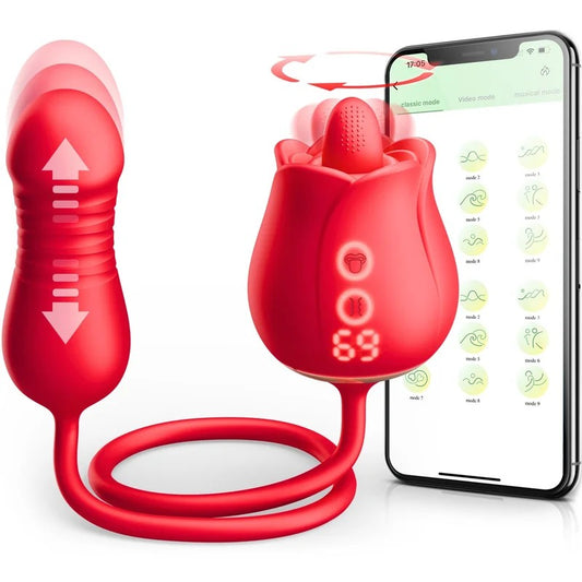 KERERORoseSexToywith9Rotation&VibrationPatterns