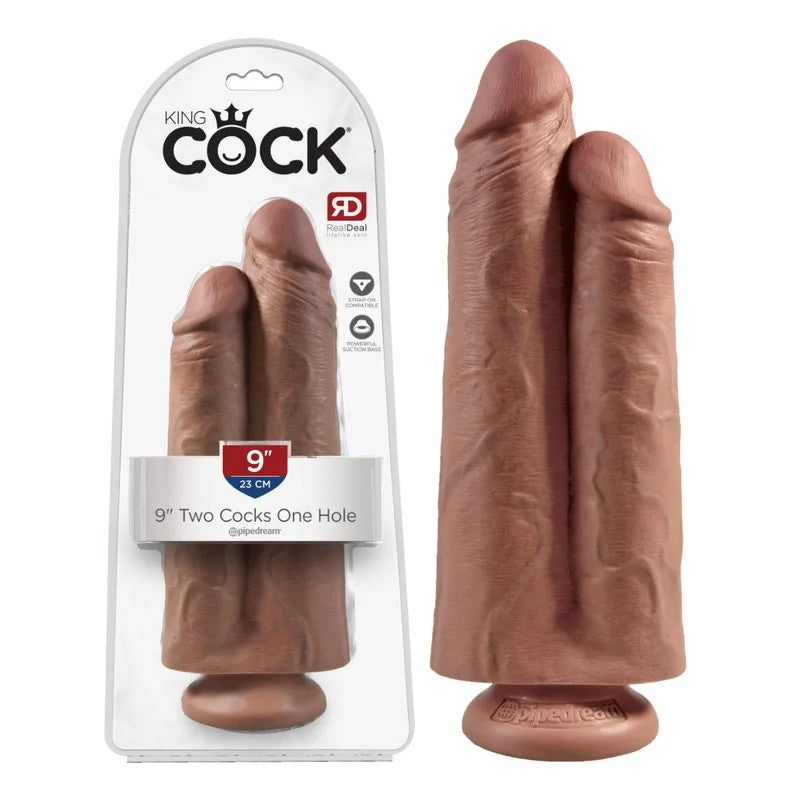 KingCock–9in.TwoCocksOneHole(Med/TanFlesh)