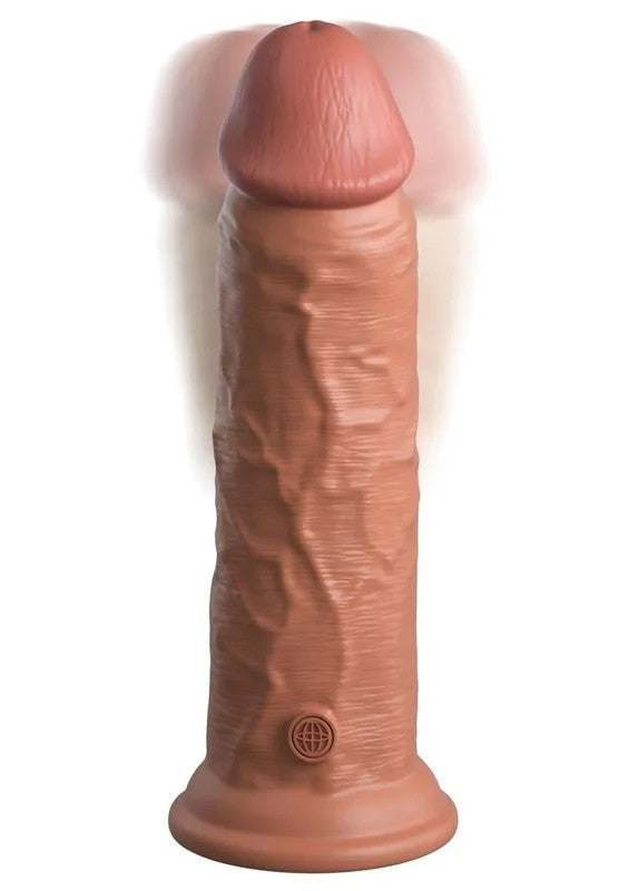 KingCockEliteDualDensityVibratingRechargeableSiliconeDildowithRemoteControlDildo