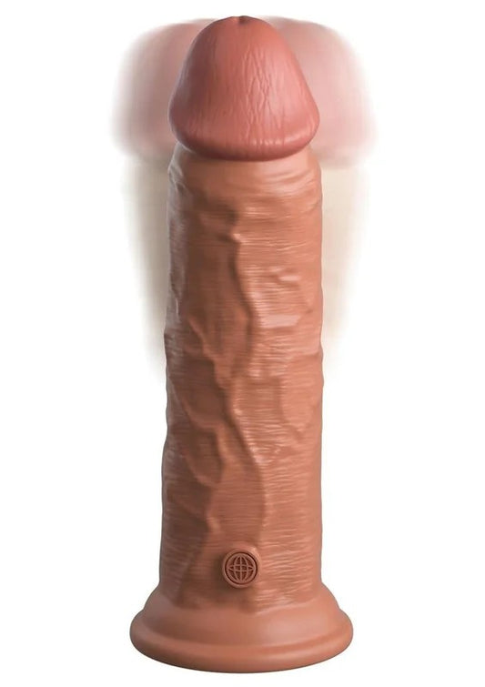 KingCockEliteDualDensityVibratingRechargeableSiliconeDildowithRemoteControlDildo