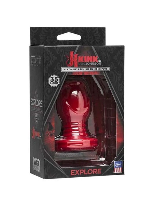 Kink–“Explore”SiliconeTunnelAnalPlugMini(Red)