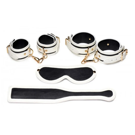 KinkInTheDarkGlowingCuffsBlindfoldAndPaddleBondageSet