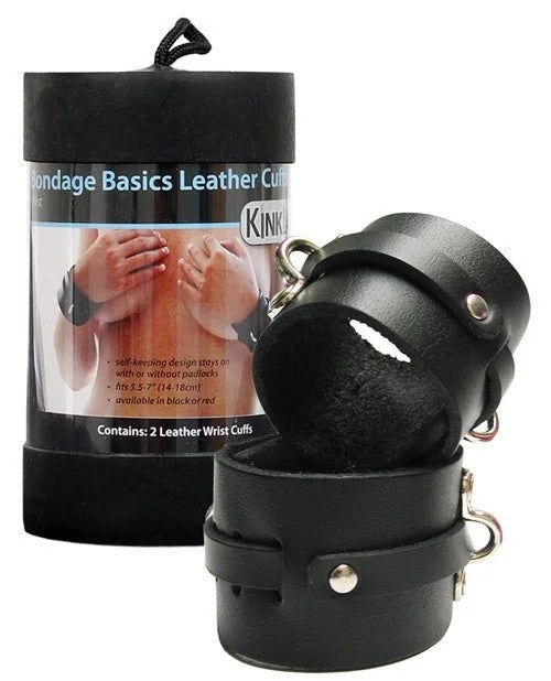 KinklabLeatherWristCuffs–Black