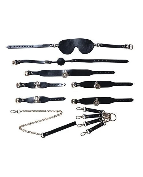 KinkyPlayBoxBDSMKit5PieceBondageSet–Black