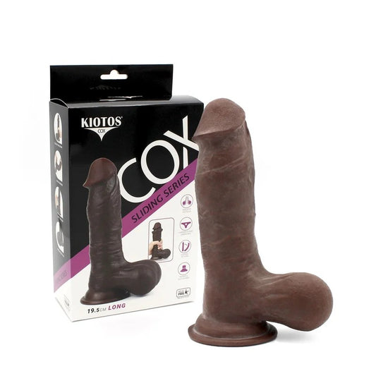 KiotosCox–Cox01SlidingSkin7.5″DongwithBalls(DarkFlesh)