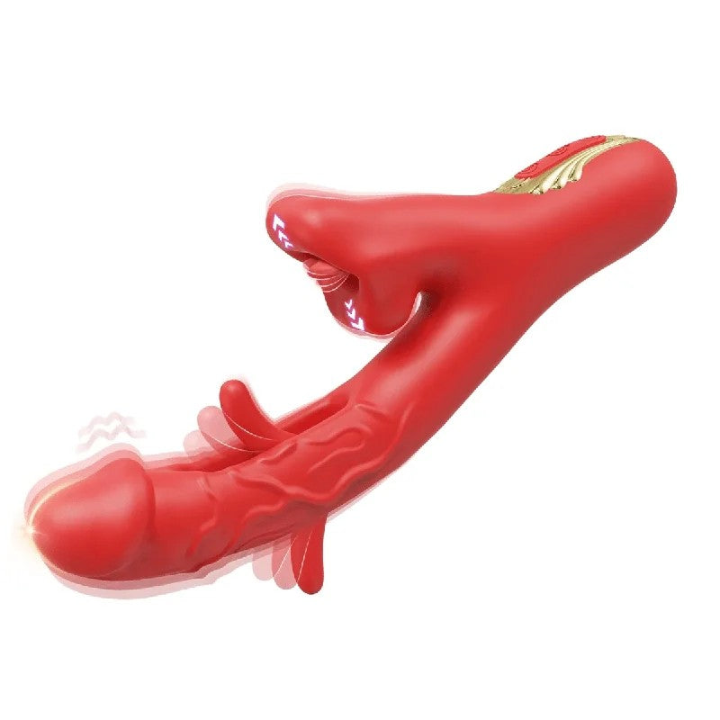 KissLip4in1MouthBitingClitGSpotFlappingVibrator