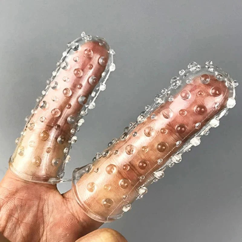 KnottedCockSleeveSexToyforMen–DelayEjaculationFingerCondomSet
