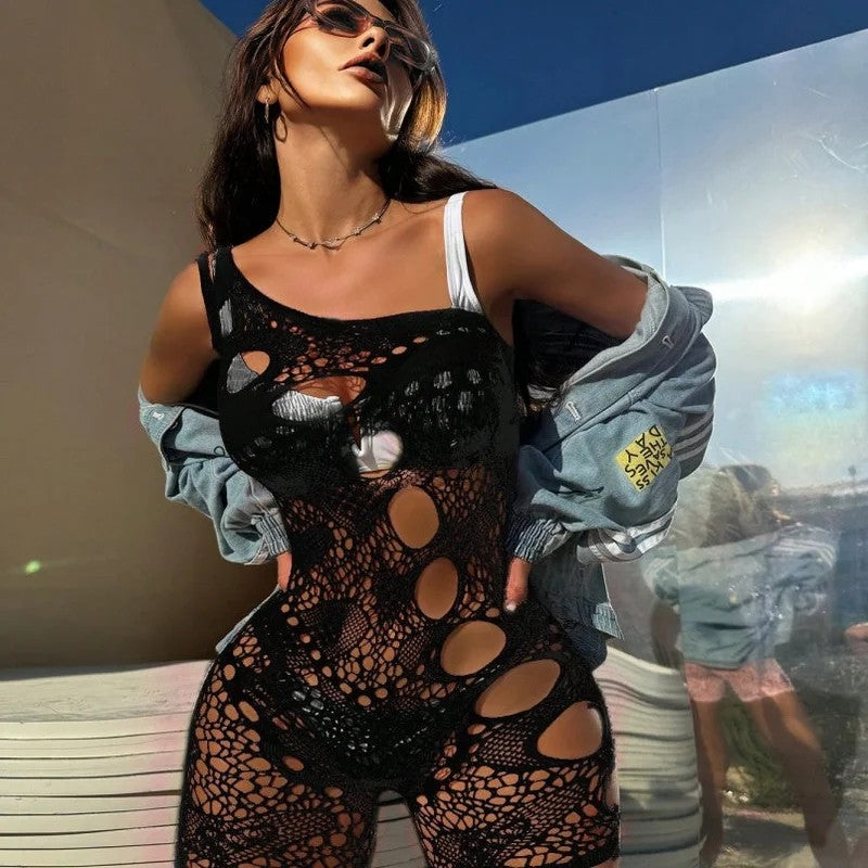 LaceBlackSeeThroughLingerieDress—WhereSeductionBecomesaStatement