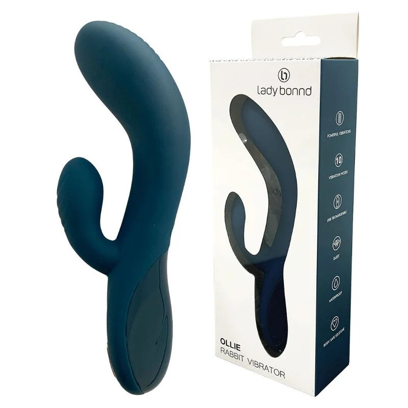 LadyBonnd–“Ollie”RabbitVibrator(DarkGreen)