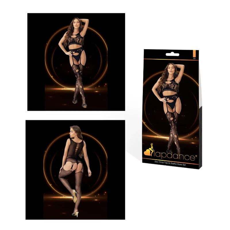 LAPDANCE–2pcCropTop&GarterHoseSet–(Black)–(OneSize)
