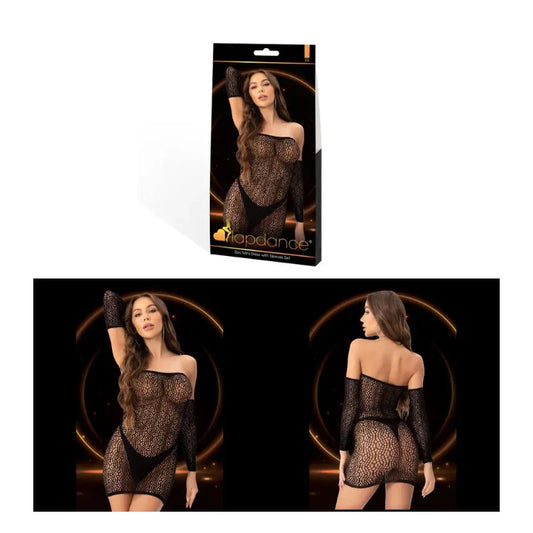LAPDANCE–2pcMiniDressWithSleeves–(OneSize)(Black)