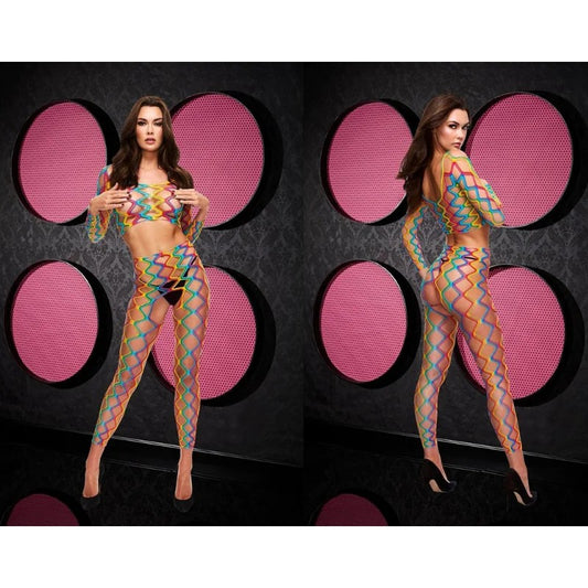 Lapdance–2pcRainbowCropTop&PantySet–OS(Rainbow)