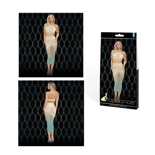 LAPDANCE–GreenGoddess2-pcSet–(Cream/Green)–(OneSize)