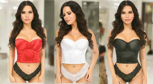 LavishSatinUnderwireBustierbyDaisyCorsetsin3ColorChoicesinSizeS,M,L,XL,2X,3X,4X,5X,or6X