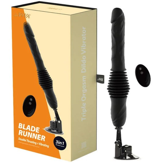 LaViva–BladeRunnerDoubleThrusting&VibratingDildo(Black)