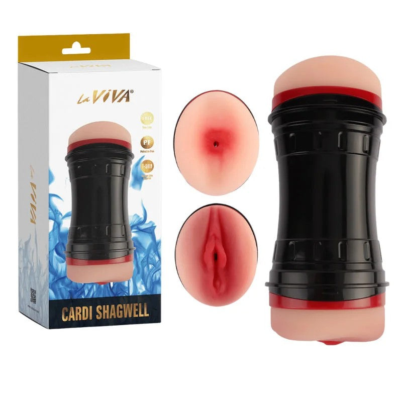 LaViva–CardiShagwellDoubleEndedPussy&AssStroker(LightFlesh/Black/Red)