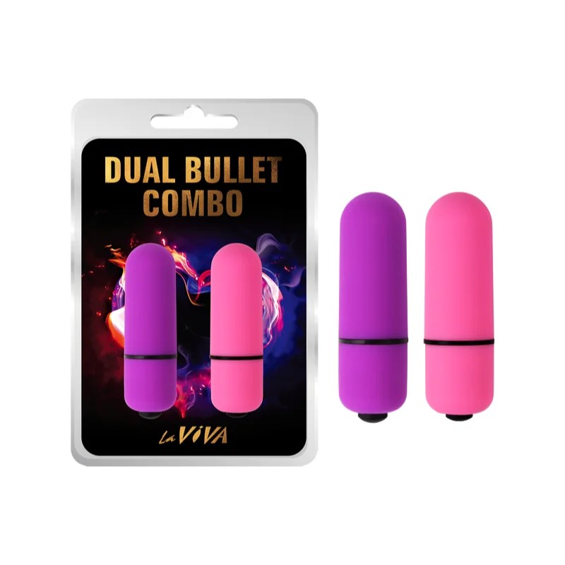 LaViva–DualBulletComboBulletVibrator2Pk(Pink/Purple)