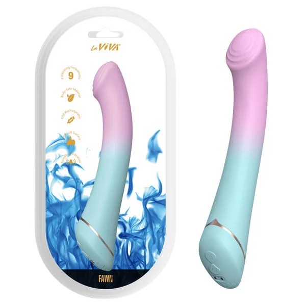 LaViva–“Fawn”RechargeableG-SpotVibrator(OmbrePink-Blue)