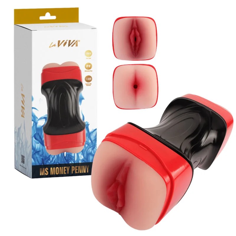 LaViva–MsMoneyPennyDoubleEndedPussy&AssStroker(LightFlesh/Black/Red)