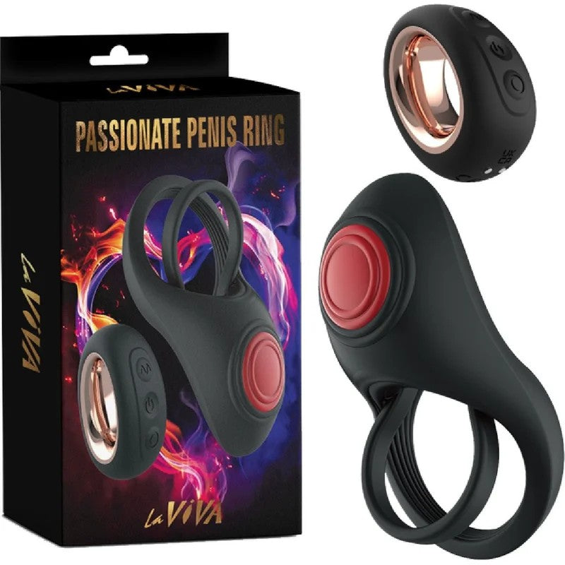 Laviva–PassionatePenisRingRemoteControl|RechargeableCock&BallRing