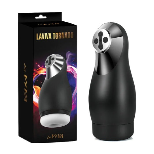 LaViva–TornadoVibrating&SuctionMaleToy(Black/White)