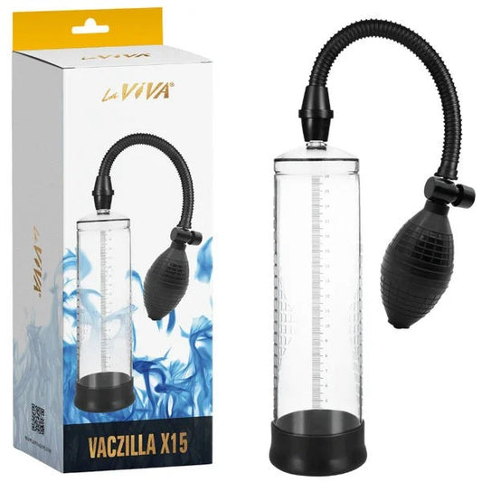 LaViva–VaczillaX15Bulb-TypePenisPump(Black/Clear)